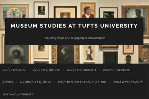 Screen capture of Museum Studies Blog homepage